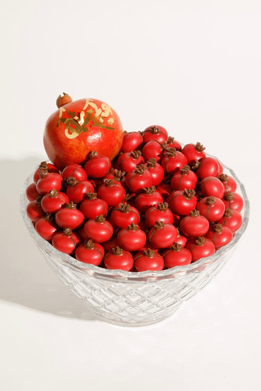 GLASS BOWL POMEGRANATE